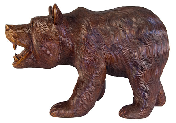 Wooden Bear Walking - Click Image to Close